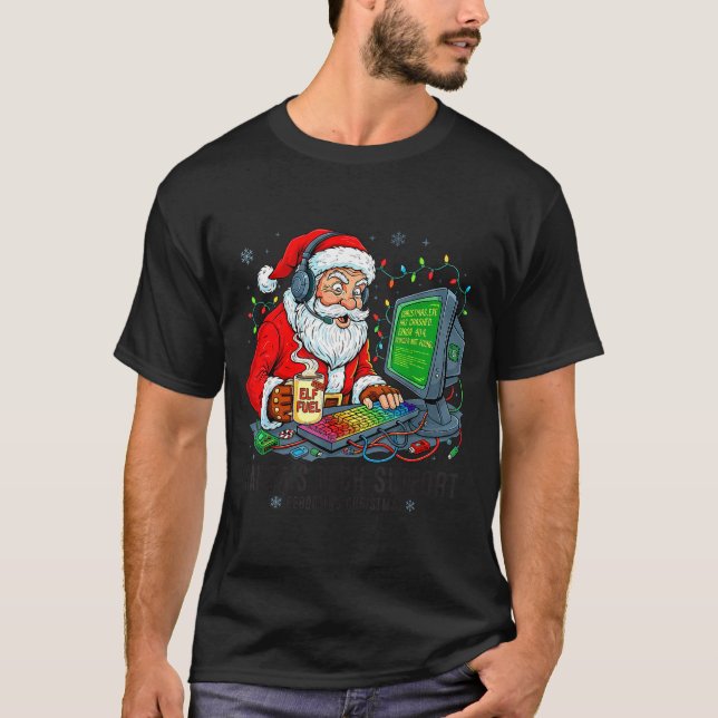 Rebooting s Support Tech Santa T-Shirt (Front)