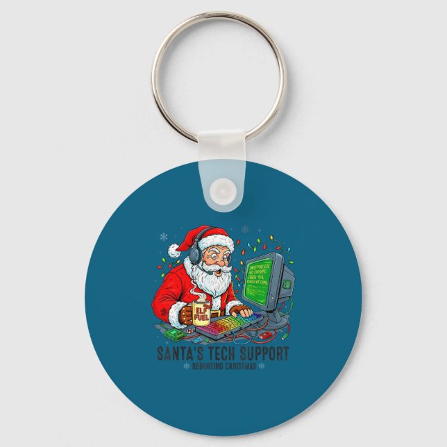 Rebooting Support Tech Santa s Crew Key Ring (Front)