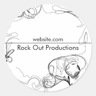 Reborn - Black & White Classic Round Sticker