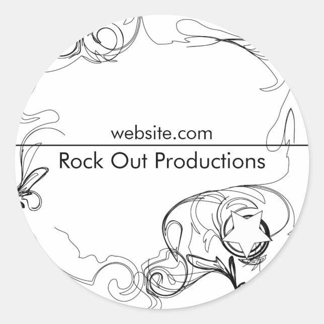 Reborn - Black & White Classic Round Sticker (Front)