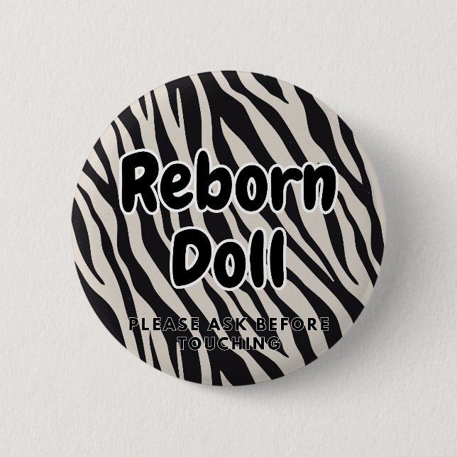Reborn doll Button Please Ask Before Touching (Front)