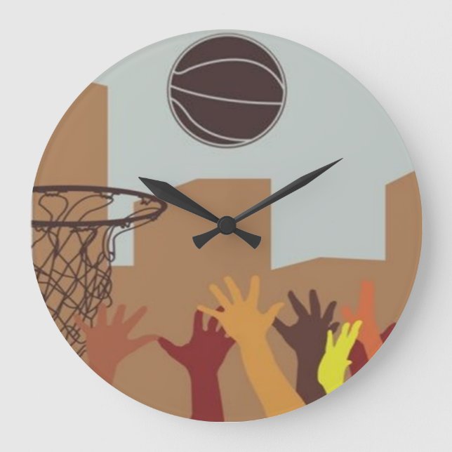 Rebound (Basketball) Wall Clock (Front)