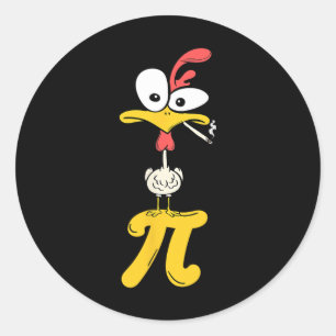 Rebus Happy Pi Day  Classic Round Sticker