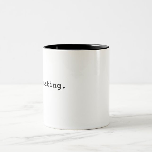 Recalculating. Two-Tone Coffee Mug (Center)