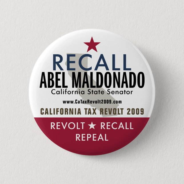Recall Abel Maldonado Button (Front)