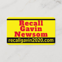 Recall Gavin 2020 Business Card
