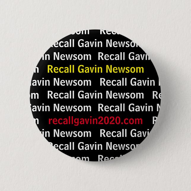 Recall Gavin 2020 Button (Front)