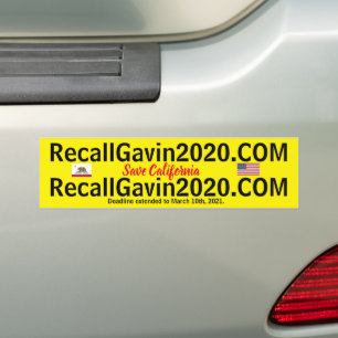 Recall Gavin Newsom 2020 Bumper Sticker