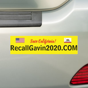 Recall Gavin Newsom 2020 Bumper Sticker