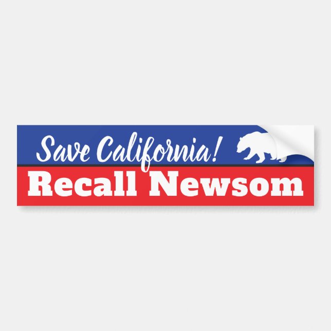 Recall Gavin Newsom California Election Bumper Sticker (Front)