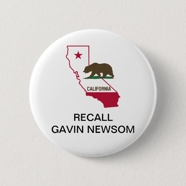 RECALL GAVIN NEWSOM GOVERNOR Button (Front)