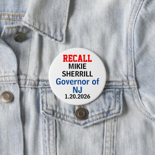 Recall Mikie Sherrill NJ Governor Edit NAME 7.5 Cm Round Badge