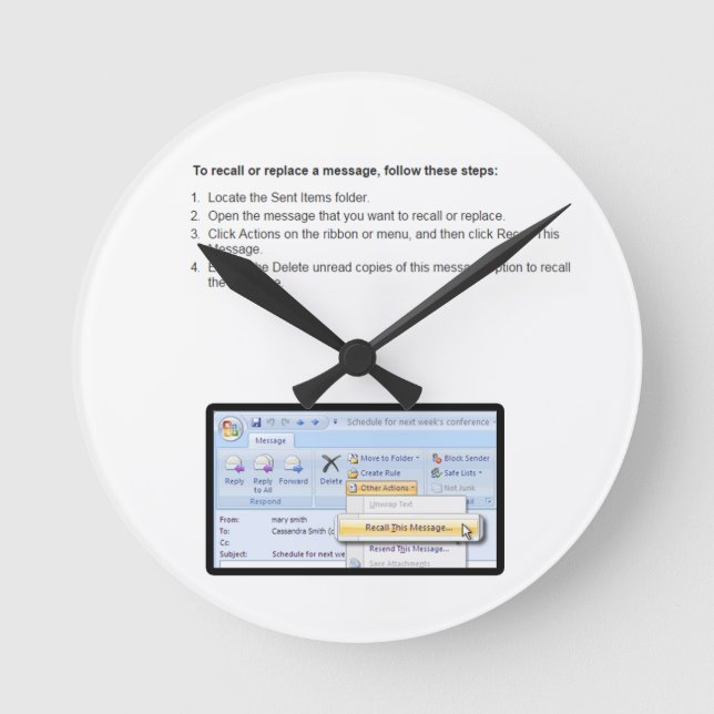 recall round clock (Front)