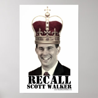 Recall Scott Walker Protest Poster