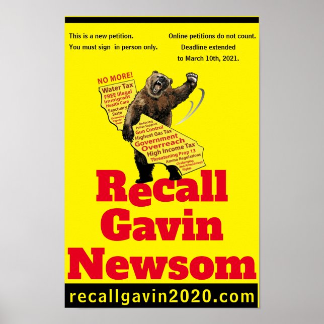 recallgavin2020 2:3 ratio heavy bear poster (Front)