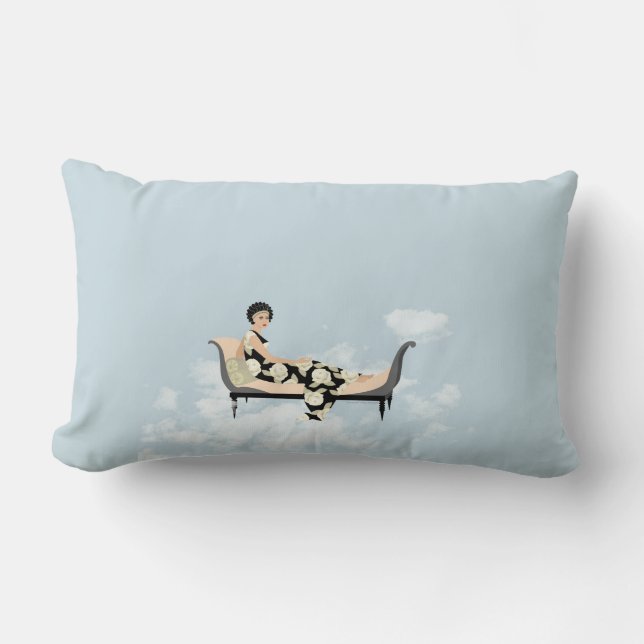 Recamier in the Clouds Lumbar Cushion (Front)