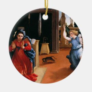 RECANATI ANNUNCIATION by LORENZO LOTTO Ceramic Ornament