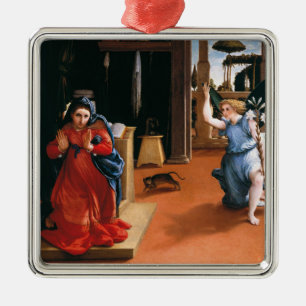 RECANATI ANNUNCIATION by LORENZO LOTTO Metal Ornament