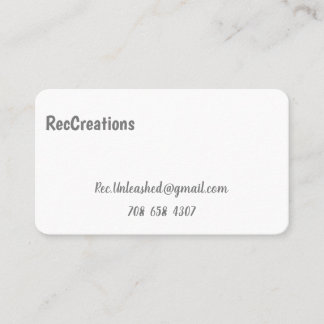 RecCreations Biz Card