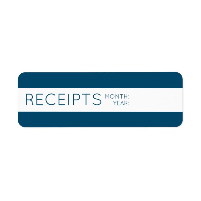 Receipt Organisation Labels (Front)