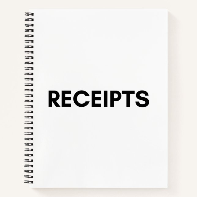 receipts notebook (Front)