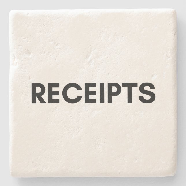 receipts stone coaster (Front)