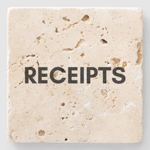 receipts stone coaster