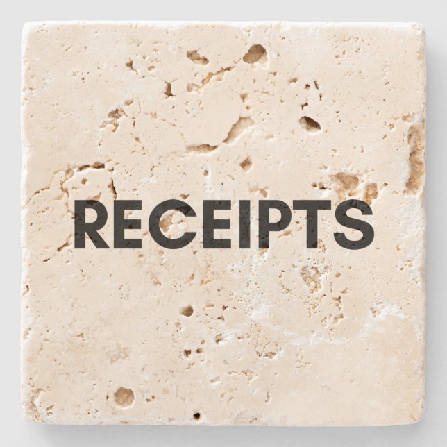 receipts stone coaster (Front)