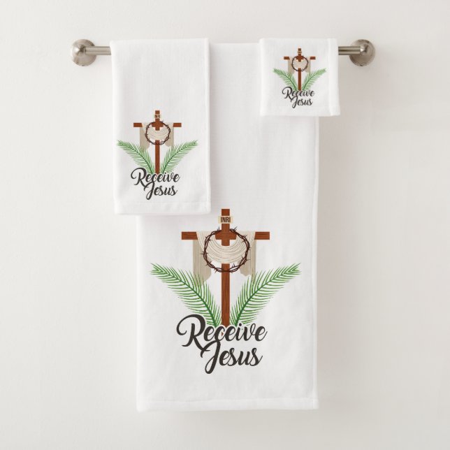 Receive Jesus Bath Towel Set (Insitu)