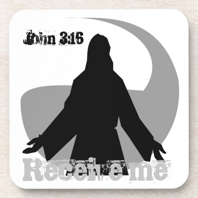 Receive Me Bible Quote Customise It Coaster (Front)