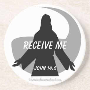 Receive Me Bible Quote Customise It Coaster