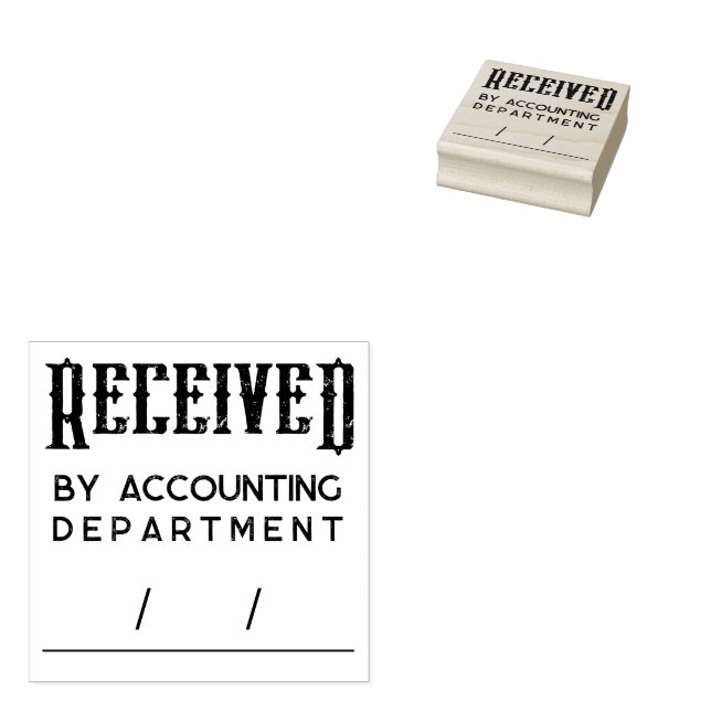 Received Custom Department Rubber Stamp (Stamped)