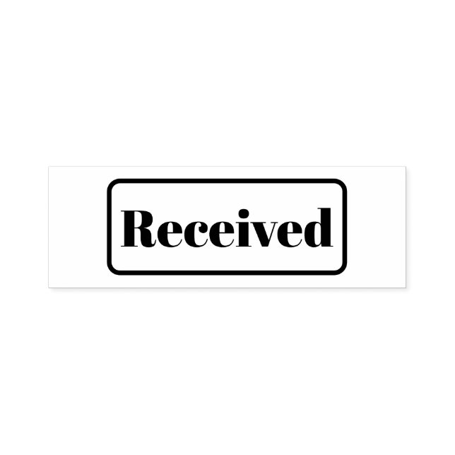 Received Custom Simple Business  Self-inking Stamp (Design)