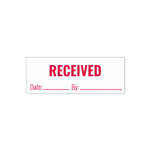 RECEIVED Date By Business Text Template Self-inking Stamp