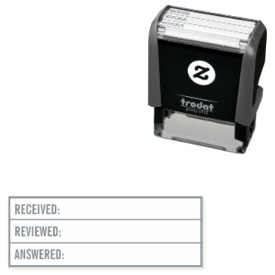 Received Reviewed Answered Legal Date Log Mailroom Self-inking Stamp