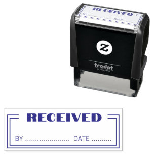 Received Simple Account Self Inking Rubber Stamp