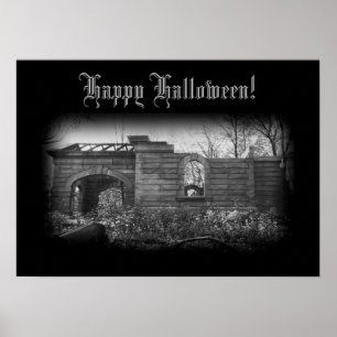 Receiving Tomb Ruin Happy Halloween Poster