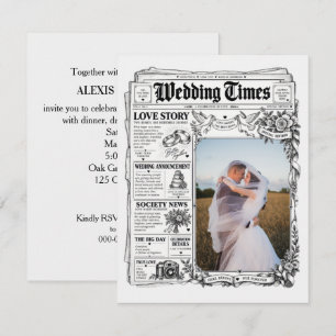 Recent Wedding Newspaper Invite