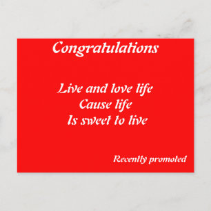 Recently promoted postcards