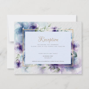 Reception 2 Translucent Watercolor Flowers Save The Date