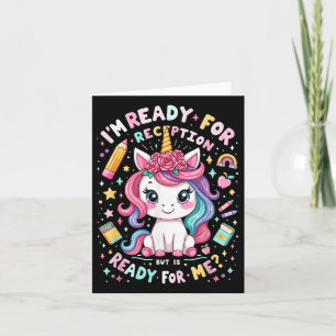 Reception Back To School First Day Of Nursery Girl Card
