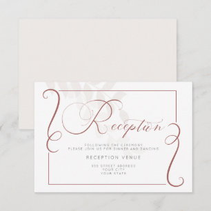 Reception - Barely There Botanical Spice and Cream Invitation