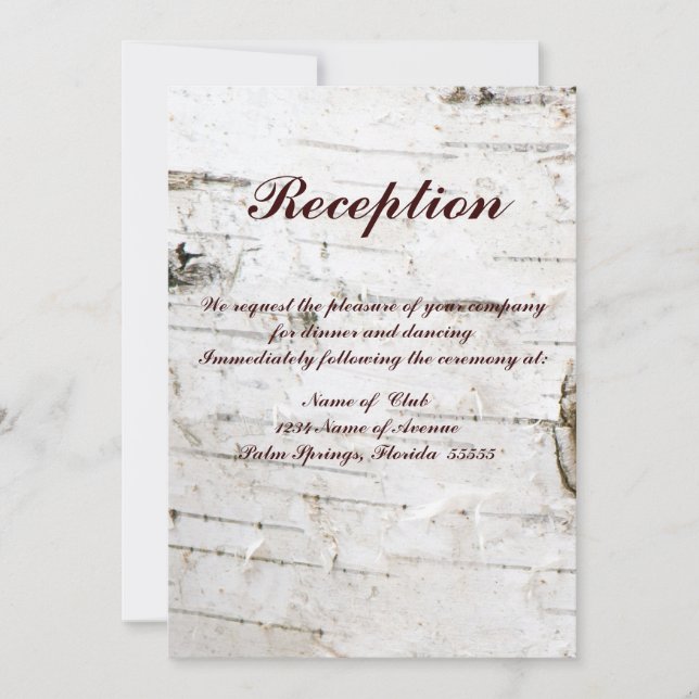 Reception card (Front)