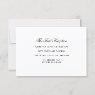Reception Card - THE BEST Suite