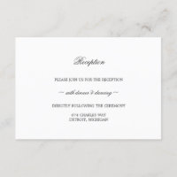 Reception Card - THE BEST Suite