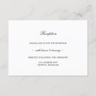 Reception Card - THE BEST Suite