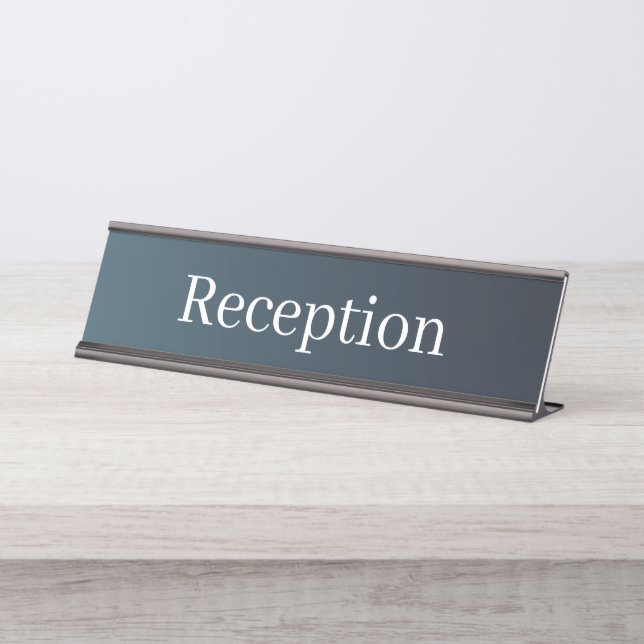 Reception Desk Name Plate (Front)
