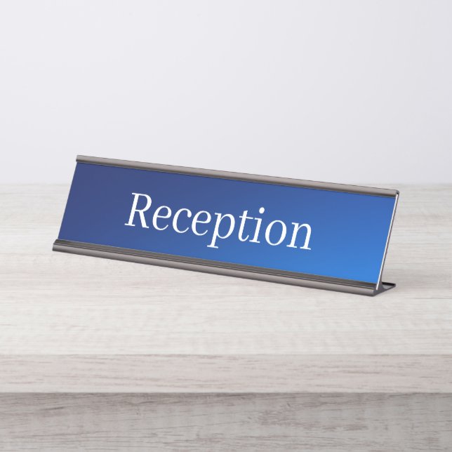 Reception Desk Name Plate (Front)