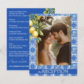 💙🍋RECEPTION details  Azul & Limone Romance  Enclosure Card
