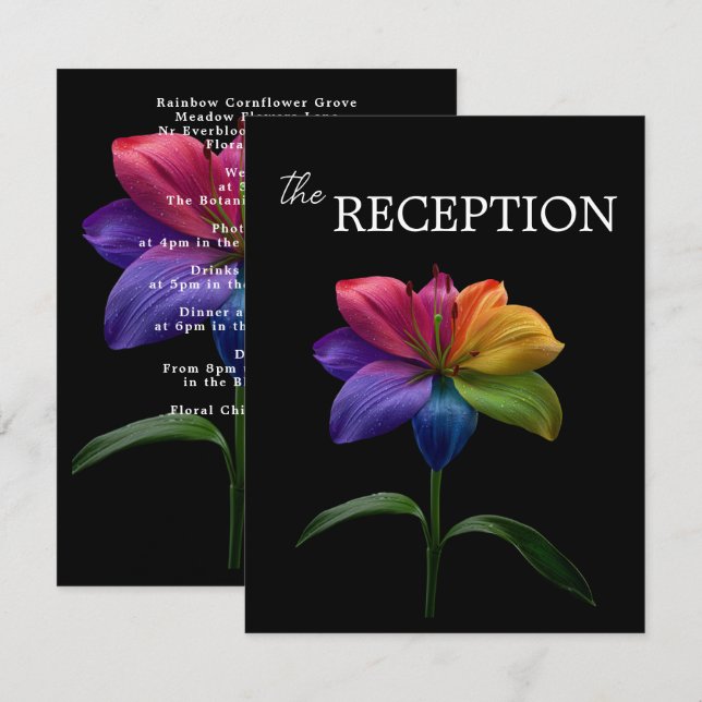🌈Reception Details Enclosure Card (Front/Back)